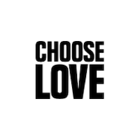 Czarno-białe logo – napis Choose Love